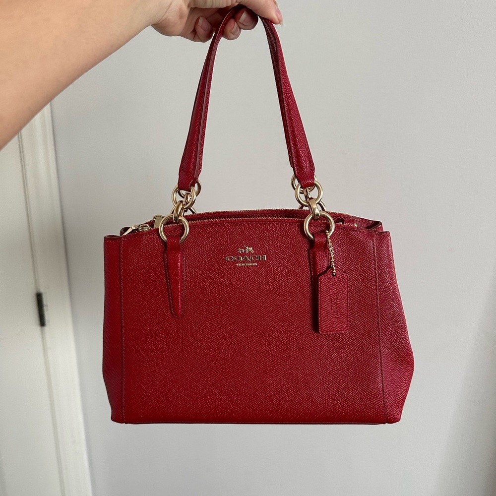Coach Red Leather Handbag